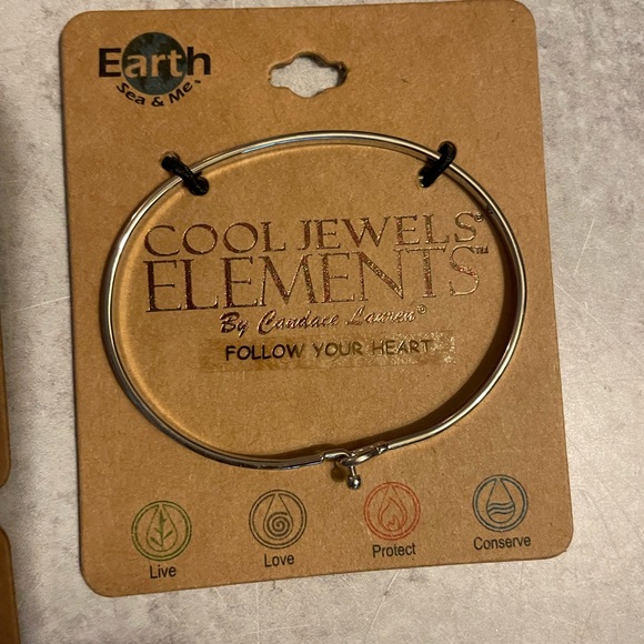 Cool jewels Candace Lauren bracelets gold silver inscribed set/4 - Picture 4 of 7